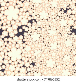 Seamless pattern. Stylized flowers. Cheerful camouflage. Texture for 3D.