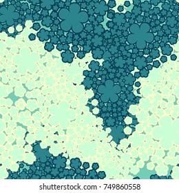 Seamless pattern. Stylized flowers. Cheerful camouflage. Texture for 3D.