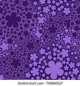 Seamless pattern. Stylized flowers. Cheerful camouflage. Texture for 3D.
