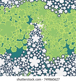Seamless pattern. Stylized flowers. Cheerful camouflage. Texture for 3D.