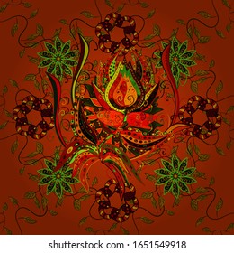 Nahtloses Muster mit stilisierten Blumen. Blumenmuster können für Bildschirmhintergründe, Musterfüllungen, Webseiten-Hintergrund verwendet werden. Ornate zentangle nahtlose Textur, Ziergegend mit abstrakten Blumen.
