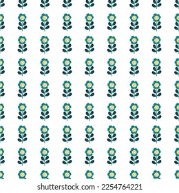 Seamless pattern with stylized flowers. Floral background. Design for fabric, textile print, wrapping paper, cover, poster. Vector illustration