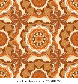 Seamless pattern with stylized flowers. Ornate zentangle seamless texture, pattern with abstract flowers. Floral pattern can be used for wallpaper, background fills, web page background.