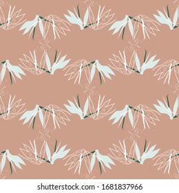 Patrón transparente con hojas estilizadas.Fondo floral abstracto. Ilustración vectorial.