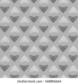 Seamless pattern. Stylized heart wire. Background for Valentine. Gray pattern. 
