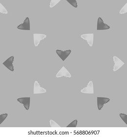 Seamless pattern. Stylized heart wire. Background for Valentine. Gray pattern. 