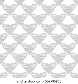 Seamless pattern. Stylized heart wire. Background for Valentine. Gray pattern. Transparent background vector.