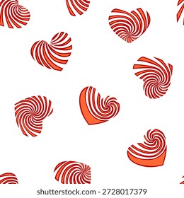 Um padrão perfeito de corações estilizados sobre um fundo branco. Perfeito para decorar tecido, papel de embrulho, cartões, e muito mais, para o Dia dos Namorados e só porque.
