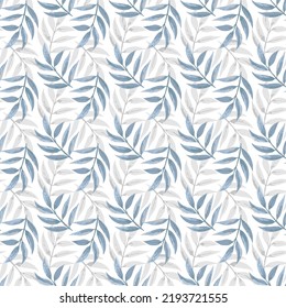 Seamless pattern with stylized leaf tree branches.seamless pattern with tropical leaves. Floral botanical yellow background.