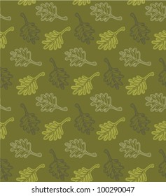 Seamless pattern with stylized leafs (vector).