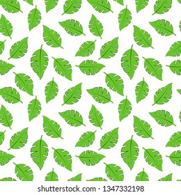 seamless pattern with stylized leaves