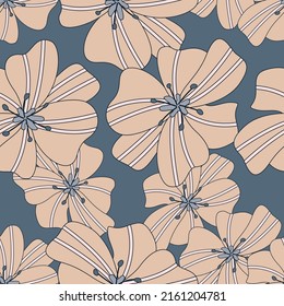 
Patrón inmaculado con muros estilizados en tonos beige sobre un fondo gris oscuro.