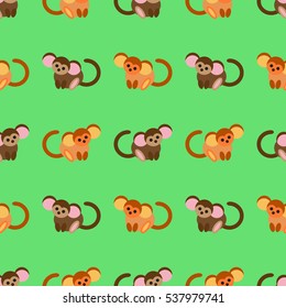 Seamless pattern with stylized monkeys

