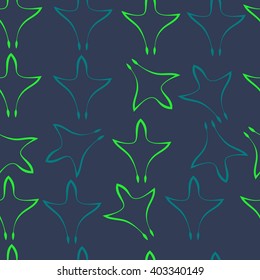 Seamless pattern of stylized  motif,gothic lily,leaves, floral. Hand drawn.