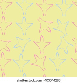 Seamless pattern of stylized  motif,gothic lily,leaves, floral. Hand drawn.