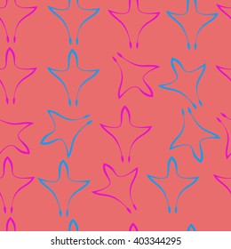 Seamless pattern of stylized  motif,gothic lily,leaves, floral. Hand drawn.