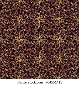 Seamless pattern with stylized oak leaves for wrapping paper, wallpaper, textiles, web page background and more.
