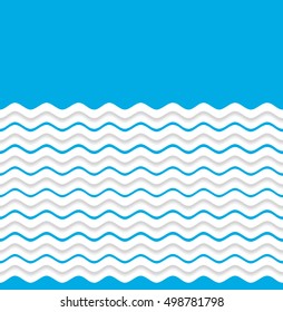 Seamless pattern with stylized ocean waves for packaging, fabrics, wallpaper, Interior. Abstract pattern with stylized ocean waves. Background with stylized ocean waves. Vector bg.