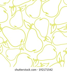 Seamless pattern of stylized pears
