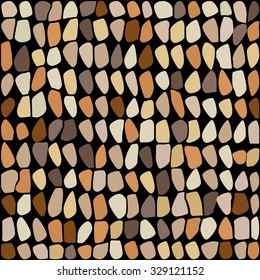 Seamless pattern with stylized pebbles. Vector background