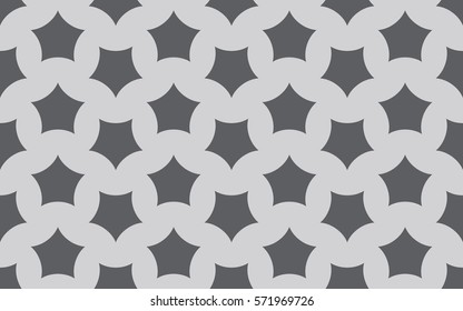 Seamless pattern. Stylized pentagons. Grey tones.