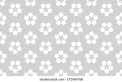 Seamless pattern. Stylized pentagons. Grey tones.