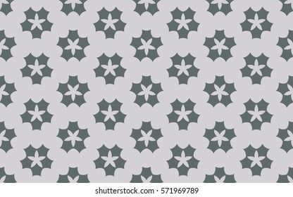 Seamless pattern. Stylized pentagons. Grey tones.