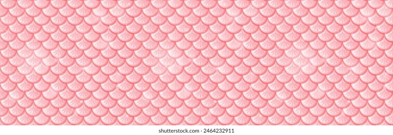 Seamless pattern of stylized pink fish scales