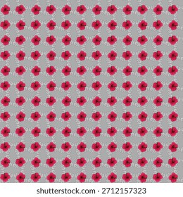 Modelo inconsútil del diseño rosado estilizado de las flores del hibisco
