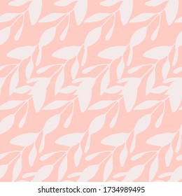 Seamless pattern of stylized plants. Print for Wallpaper, wrapping paper, textiles. Vector illustration.