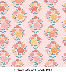 Seamless pattern with stylized roses