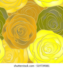 Seamless pattern with stylized roses. Vintage floral background. Can be use as digital paper, fills or print off onto fabric.