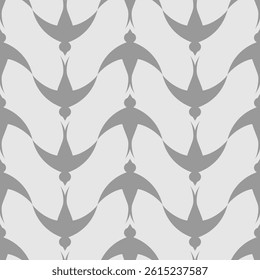 seamless pattern of stylized silhouettes of birds, vector