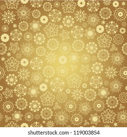 Seamless pattern with stylized snowflakes