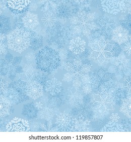 Seamless pattern with stylized snowflakes.