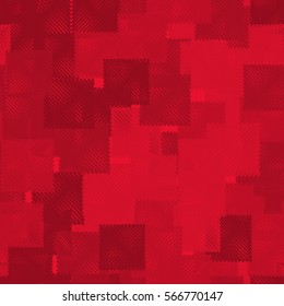 Seamless pattern. Stylized squares. Random order. Chaotic spread. Fashion camouflage.