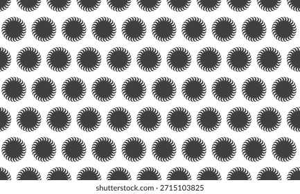 Seamless pattern of stylized suns, perfect for textile prints, website backgrounds, or decorative elements.