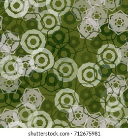 Seamless pattern from stylized transparent snowflakes. The order is random. Background for festive events, suitable as camouflage.
