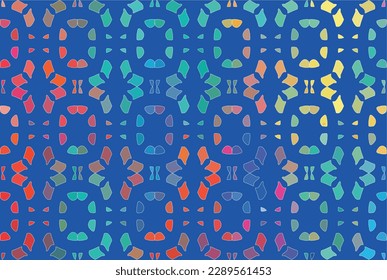 Patrón sin brillo con elementos florales folclóricos ucranianos estilizados sobre fondo azul claro. Ornamento étnico basado en la tradición de bordado nacional. Puede utilizarse para la decoración, el diseño de superficies y el embalaje