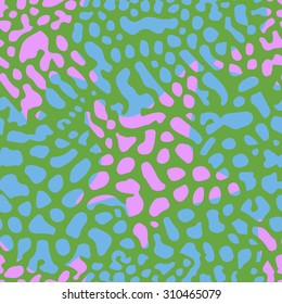 Seamless pattern stylized under coral or seaweed with starfish