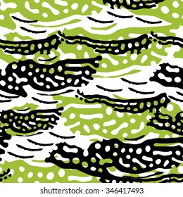 Seamless pattern stylized under the skin of marine fish 