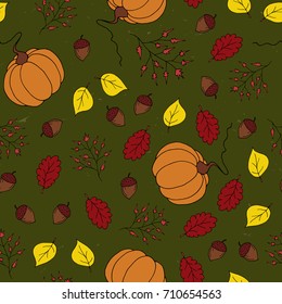 Seamless pattern of stylized vegetables. Drawing for prints on t-shirts and bags, stationary or poster, background, packaging and advertising