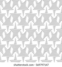 Seamless pattern. Stylized wire star. Gray pattern. Transparent background vector.
