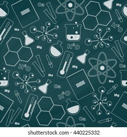 Seamless pattern.The subject for the study. Chemistry.