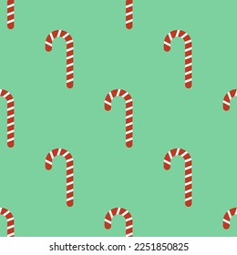 Seamless pattern sugar cane on a green background