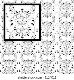 Seamless pattern, suitable for elegant paper prints and many other uses