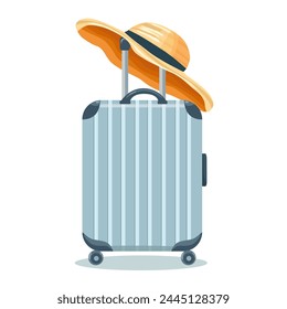 Seamless pattern with suitcases Hand-drawn flat vector illustration Travel Concepts