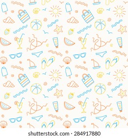 Seamless pattern for summer.