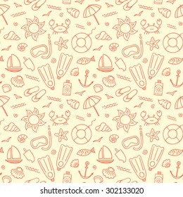 Seamless pattern for summer.