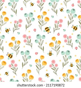 Seamless pattern  summer background. Vector illustration. To create fabric, paper, postcards.